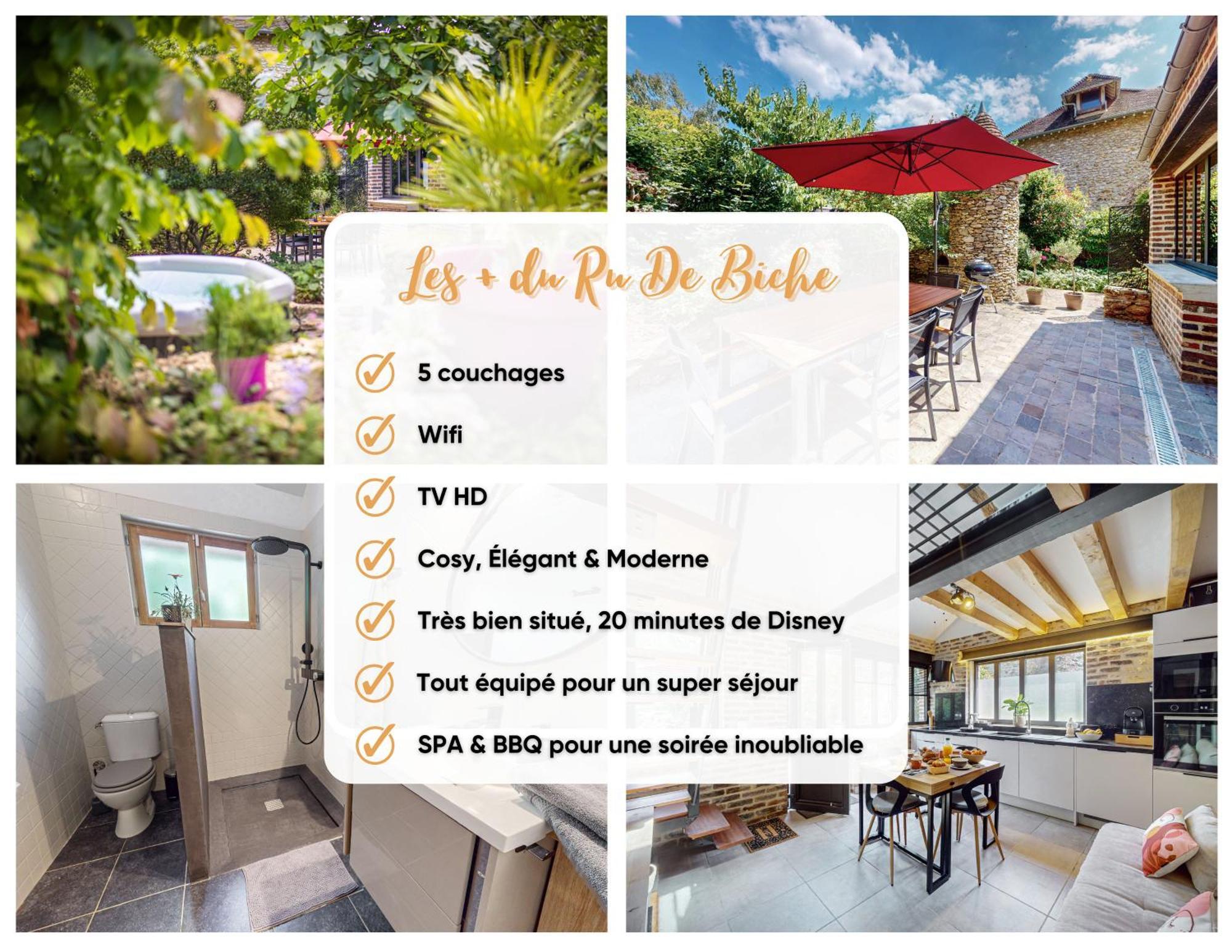 Le Ru De Biche - 20Min Disney - Spa Du 01 05 Au 01 11 - Paisible Guerard Екстер'єр фото